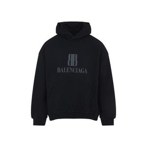 Balenciaga Medium Fit Black Cotton Hoodie - NWT